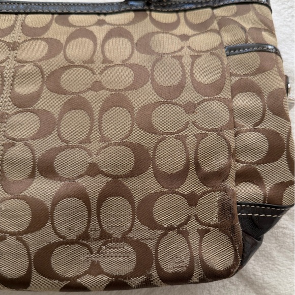 GUC COACH monogram Khaki/brown canvas tote bag - Picture 13 of 14